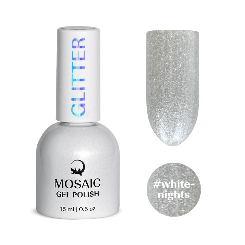 Mosaic gel polish GLITTER #whitenights